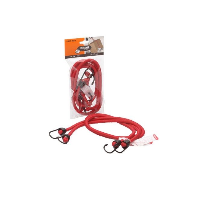 Jumbo Bagagebinder 100 cm - standaard haken - rood - 2 stuks