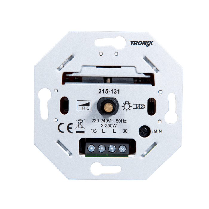 Tronix 215-131 Basiselement universele LED druk/ draaidimmer - trailing edge - 2W ~ 350W