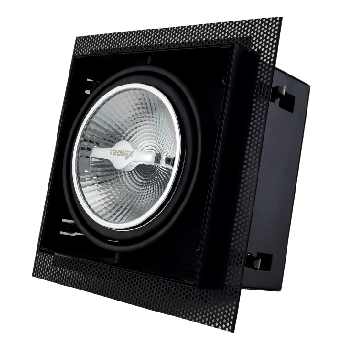 Tronix AR111 Trimless dimbare inbouwspot met lamp - zwart - 148-043