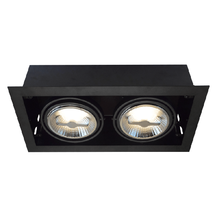 Tronix AR111 Trimless dimbare inbouwspot met lamp - zwart - 148-045