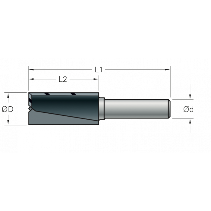 Stehle Hardmetalen groeffrees - Ø14 x 59 mm - met inboorsnede - 58502124