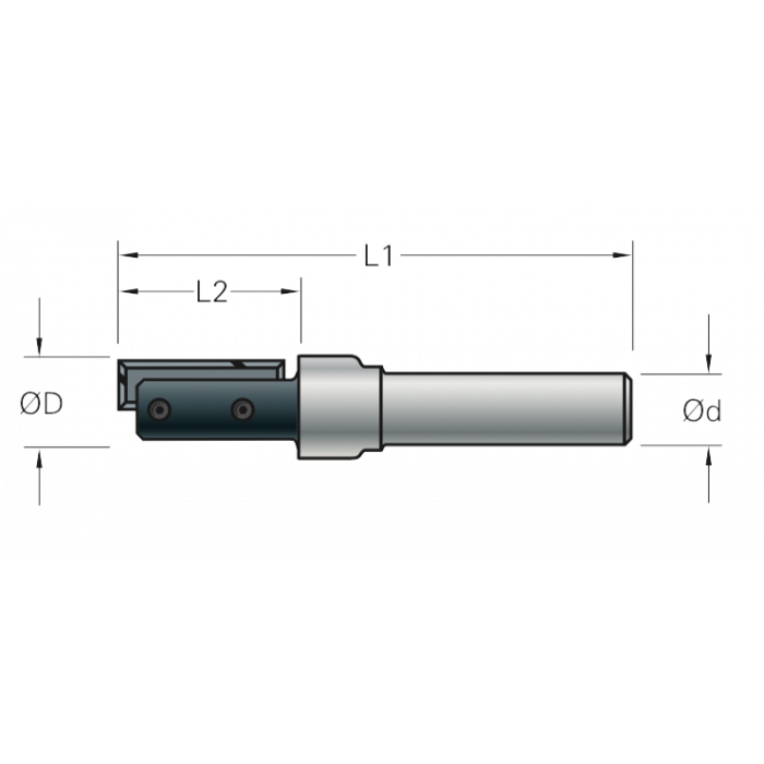 Stehle Keermessen groeffrees ondersnijdend met inboorsnede - Ø20,0 x 74 mm - 50535147