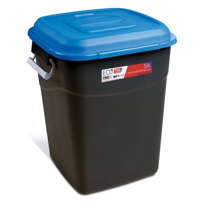 Tayg Afvalcontainer - 50 liter - blauw/ zwart - 412028