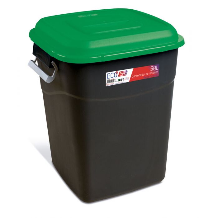 Tayg Afvalcontainer - 50 liter - groen/ zwart - 412035