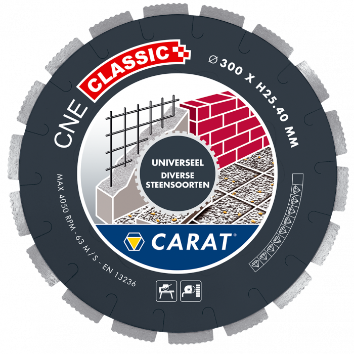 Carat CNE classic Diamantzaag voor natzagen - Ø350x25,4 mm - universeel