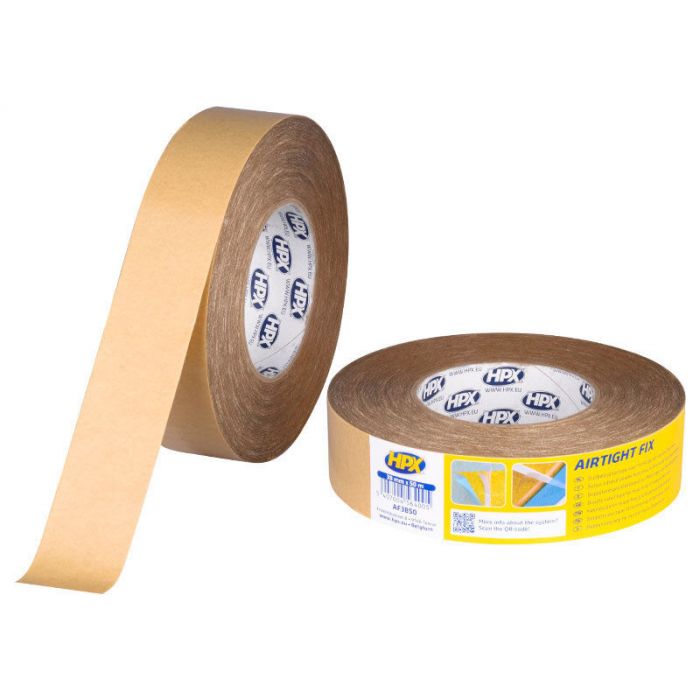 HPX Airtight FIx dubbelzijdige tape - 38 mm x 50 meter - transparant - AF3850