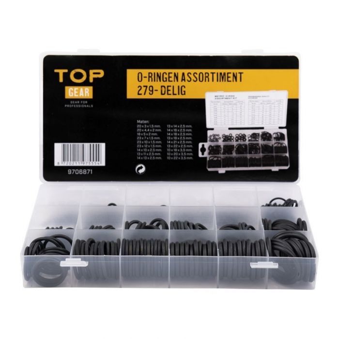 Topgear O-ringen assortiment - 279-delig