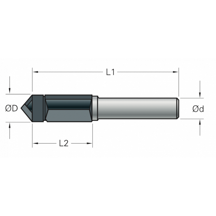 Stehle Hardmetalen kopieerfrees met boorpunt - Ø8 x 62 mm - 58502233