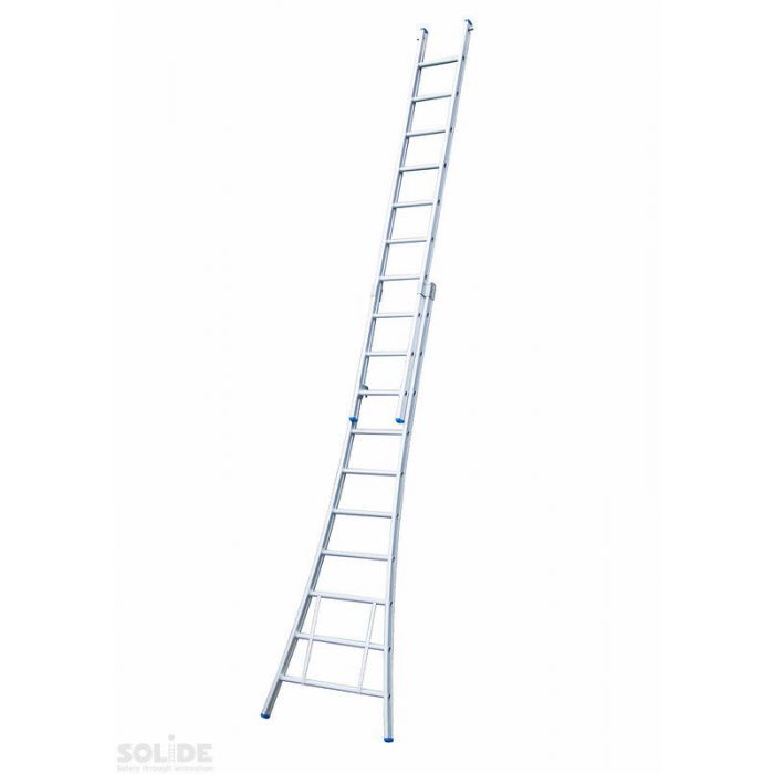 Solide Schuifladder / omvormbare ladder - 2-delig - aluminium