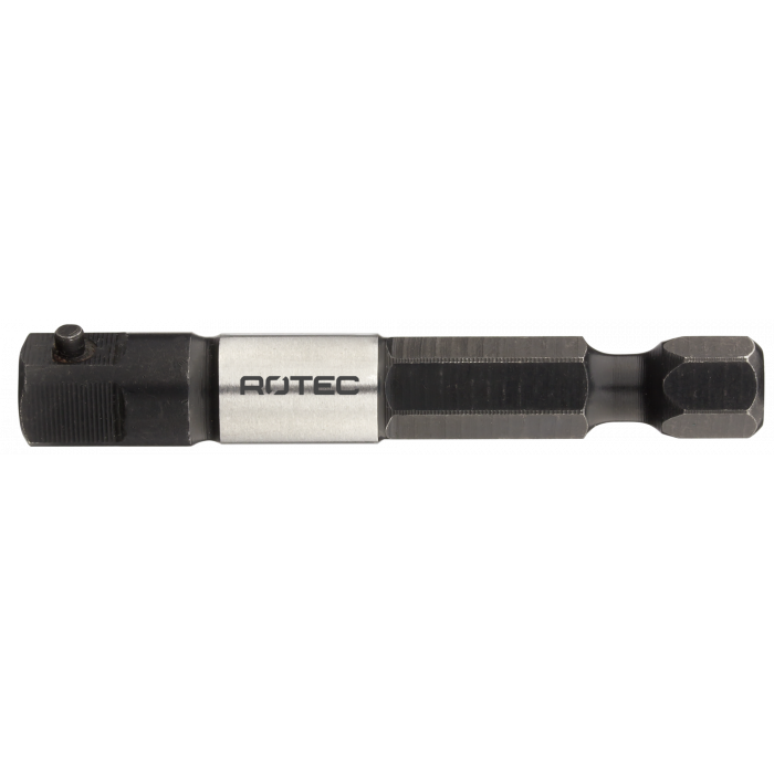 Rotec Adapter 1/4"- E6,3 naar 1/4" 4-kant met stift - 50 mm - 820.00301