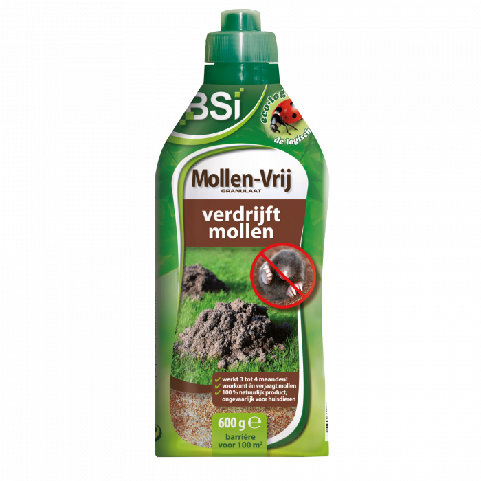 BSI Mollen-vrij afweermiddel - strooigranulaat - 600 gram / 100m²- 50611