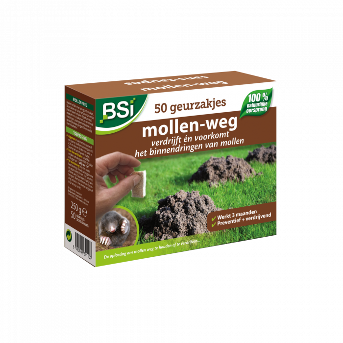 BSI Mollen weg wateroplosbare geurzakjes - 50 stuks / 100m² - 64110