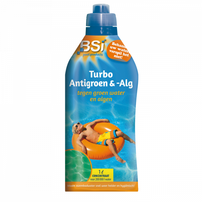 BSI Turbo antigroen en -alg concentraat voor zwembad - 1 liter - 0959