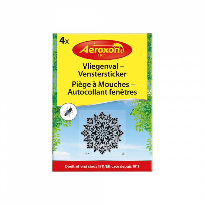 Aeroxon Vliegenval venstersticker - 4 stuks - 76451 AE