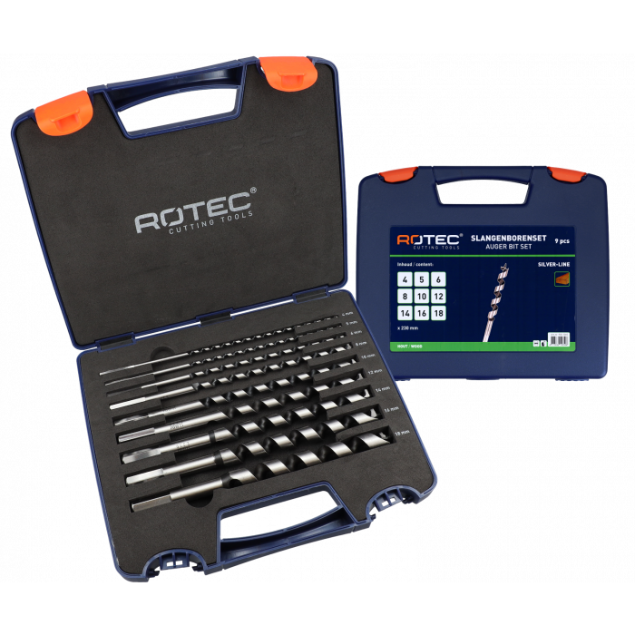 Rotec 240 Slangenborenset - 230 mm - 9-Delig - 900.1065