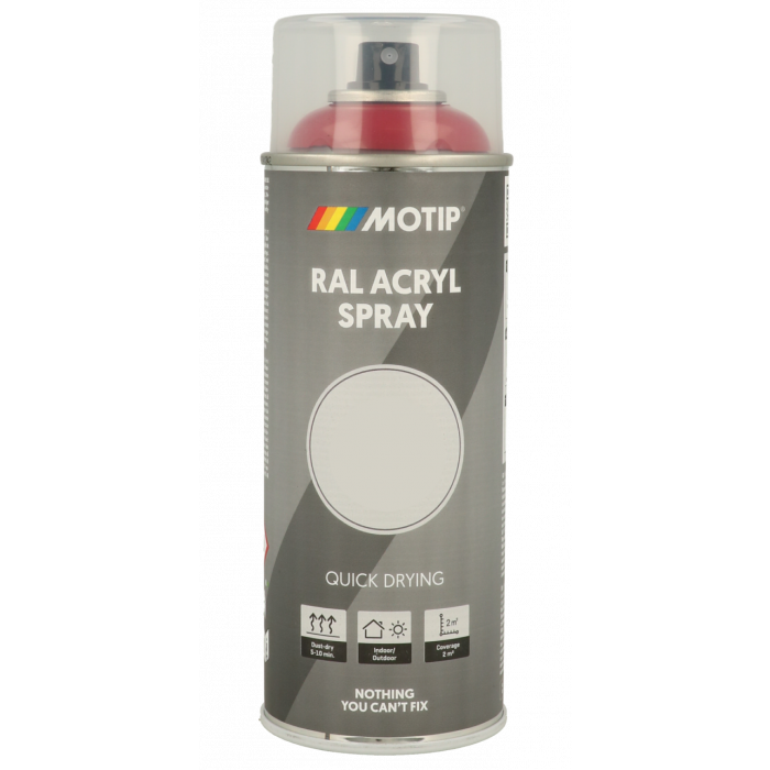 Motip Acryl Industrial spuitlak - RAL9005 diep zwart - zijdeglans - 400 ml - 07164