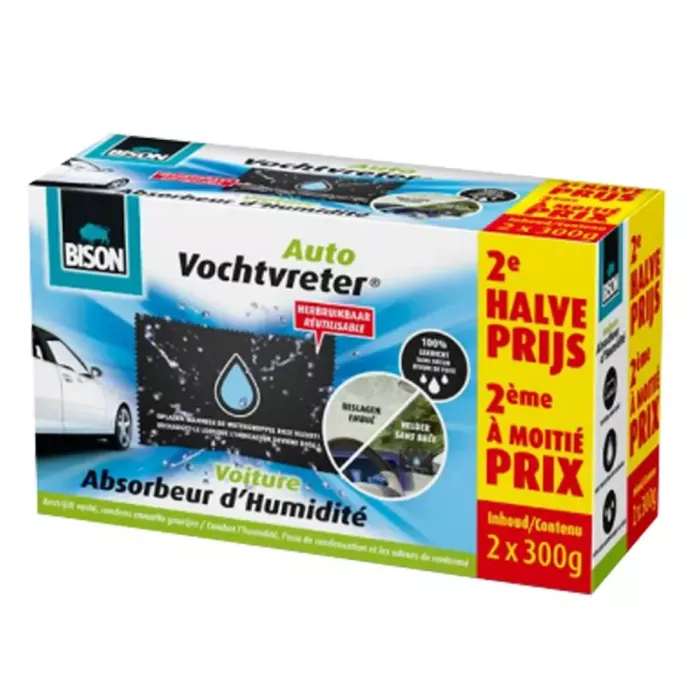 Bison Vochtvreter® auto - 300 gram + 2ᵉ halve prijs - 6315089