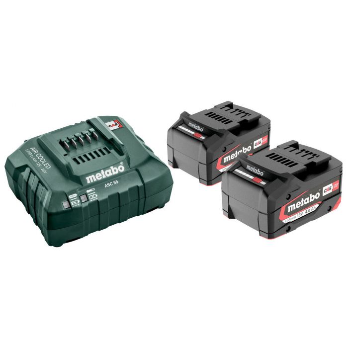 Metabo Basisset 2x 18V, 4.0 Ah accu + ASC 55 snellader - 685050000