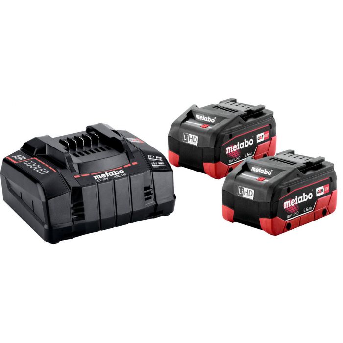 Metabo Basisset 2x LIHD 18V, 5.5 Ah accu + ASC 145 snellader - 685122000