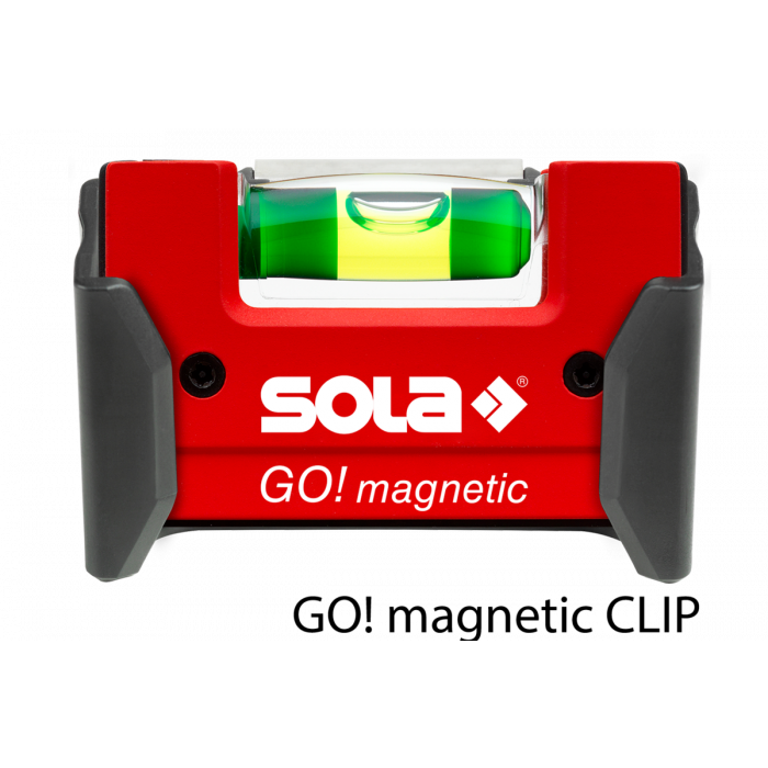 Sola GO! magnetic CLIP mini waterpas - magnetisch - 75x21x42 mm - 01621201