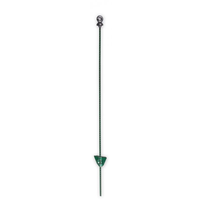 Koltec Veerstalen paal met ringisolator - 105 cm - groen - 162-80101