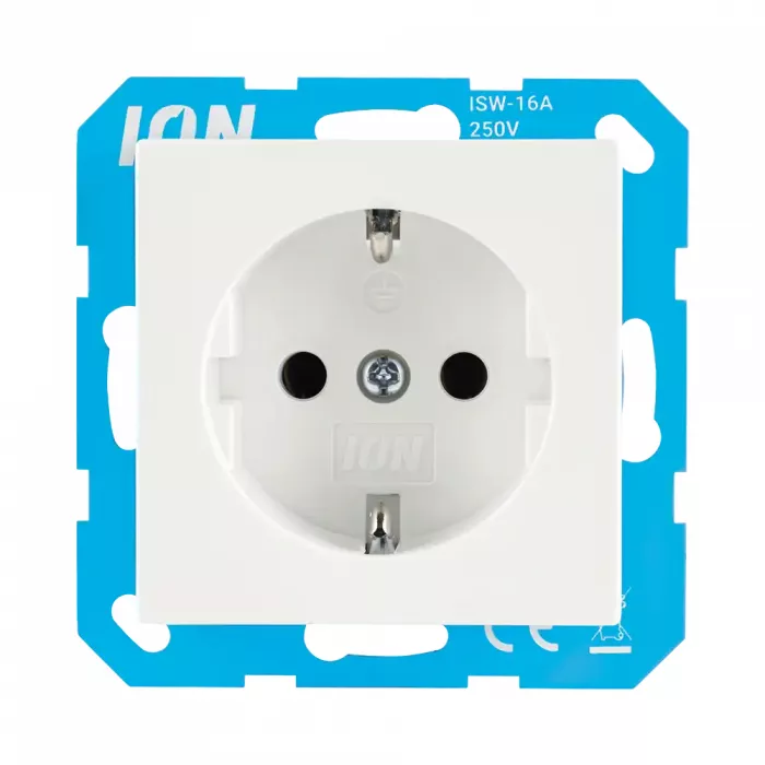 ION Wandcontactdoos RA V1/J1 - glans Alpin Wit - 10.100.011