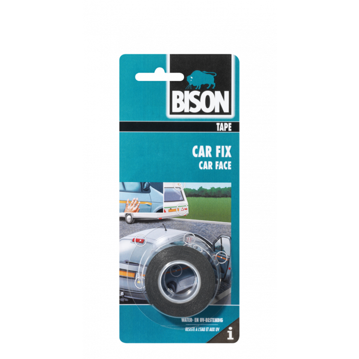 Bison Car Fix - 1,5 meter x 19 mm - zwart - 1493144