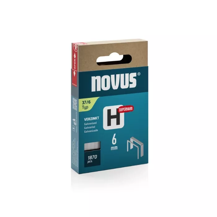 Novus Fijne draadnieten - H type 37 - 6 mm - 1870 stuks - 042-0784