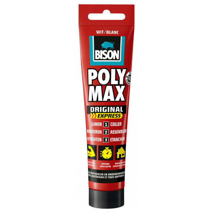 Bison POLY MAX® Express montagekit - wit - 165 gram - tube - 6300464