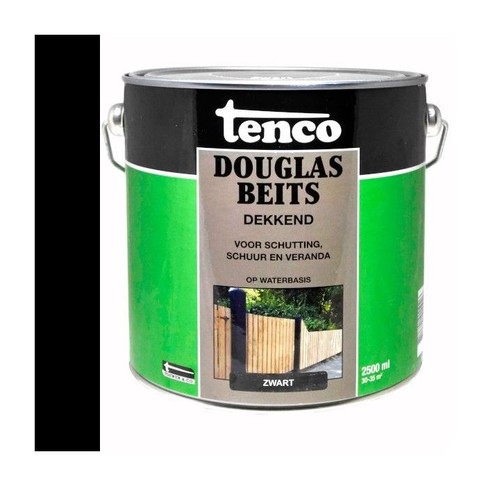 Tenco Douglas beits dekkend - zwart - 2,5 liter - 11070304