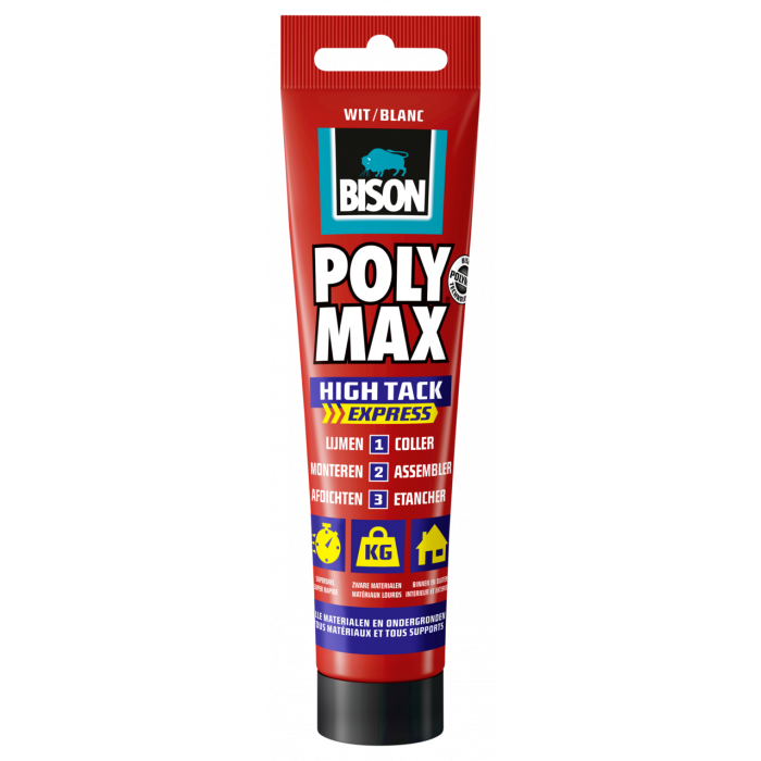 Bison POLY MAX® High Tack Express - wit - 165 gram - tube - 6312640