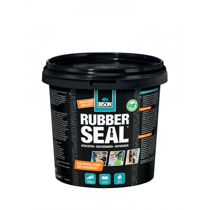 Bison Rubber Seal reparatie pasta - zwart - 750 ml - pot - 6310093