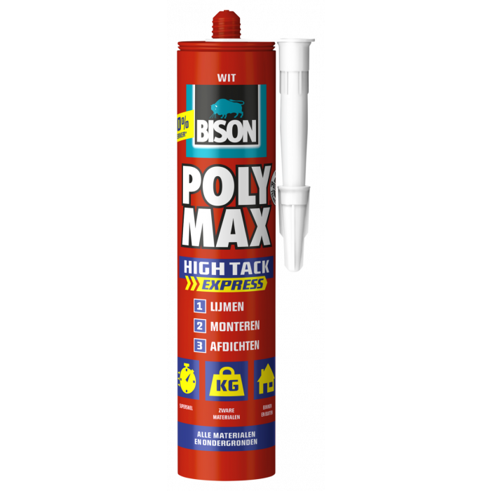 Bison POLY MAX® High Tack Express - wit - 440 gram - koker - 6316015