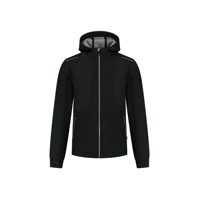 Tricorp 402705 Softshell Capuchon jas accent - Black-Grey