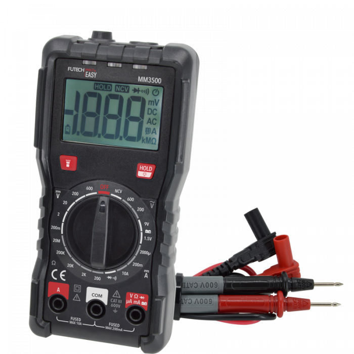 Futech MM3500 Easy multimeter - CAT III 600V