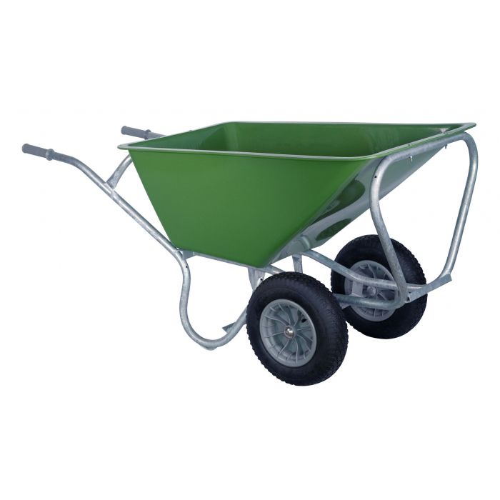 Hummer HP1602 Stal kruiwagen PRO 2 wielen - 160 liter - Gegalvaniseerd frame, PE bak