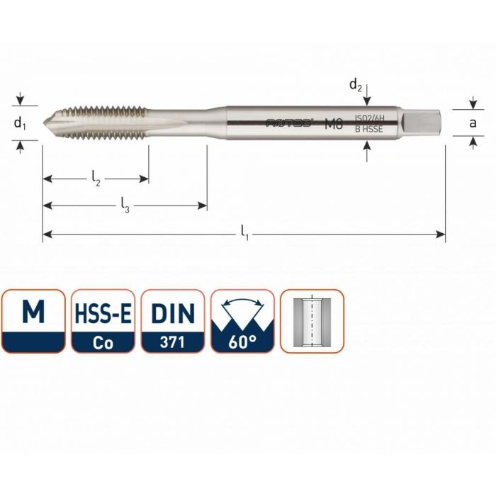 Rotec HSS-E OPTI-LINE machinetap metrisch doorlopend M3 - M10