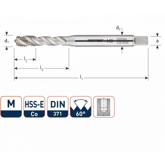 Rotec HSS-E OPTI machinetap metrisch blind M3 - M10