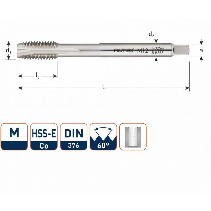 Rotec HSS-E OPTI machinetap metrisch doorlopend M12 - M20