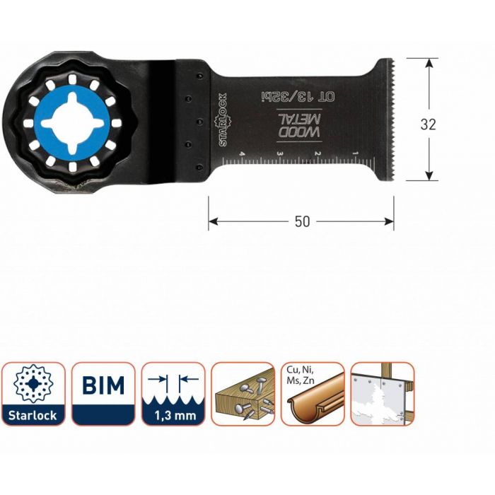 Rotec Invalzaagblad OT 13/32bi - starlock - metaal
