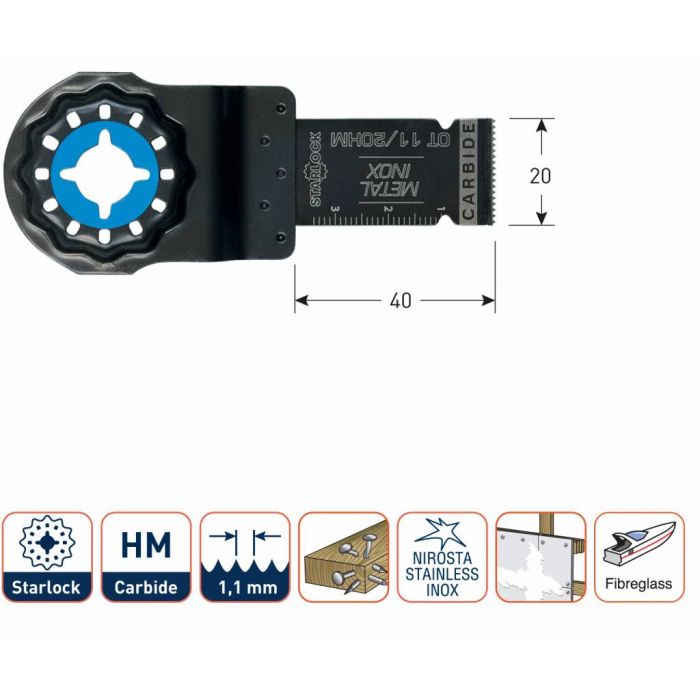 Rotec Invalzaagblad OT 11/20HM - starlock - metaal/rvs - 519.0176