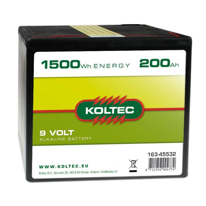 Koltec Batterij 9 Volt - 200Ah 163-45532