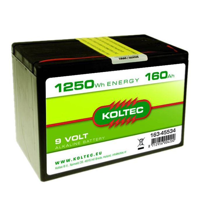 Koltec Batterij 9 Volt - 160Ah - 163-45534