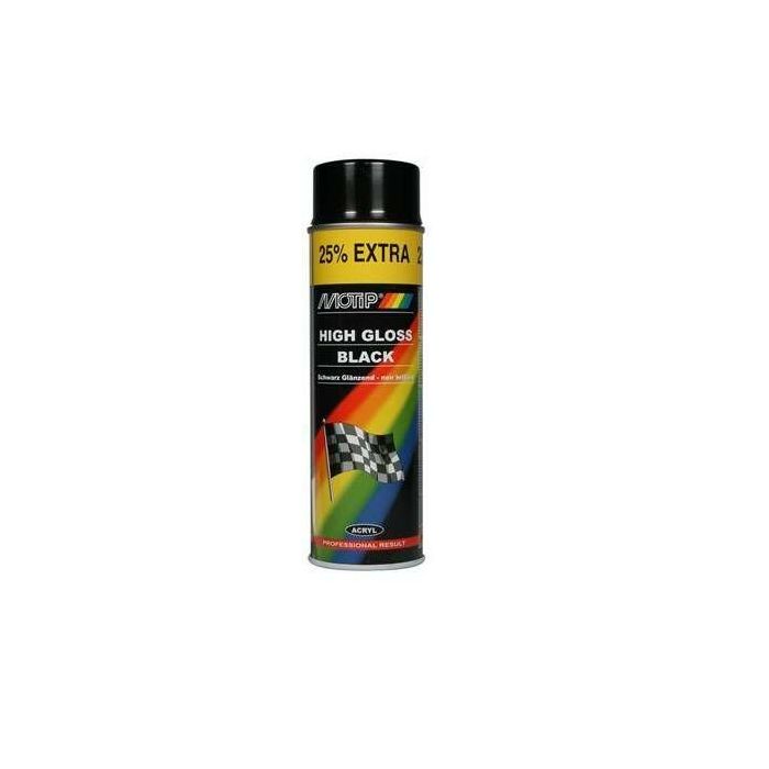 Motip Acryl lak hoogglans zwart - 500 ml - 04005