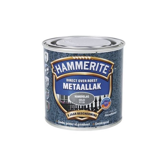 Hammerite Metaallak hamerslag H118 grijs 250ML