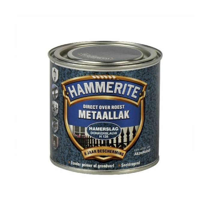 Hammerite Metaallak hamerslag H128 donker blauw 250ML