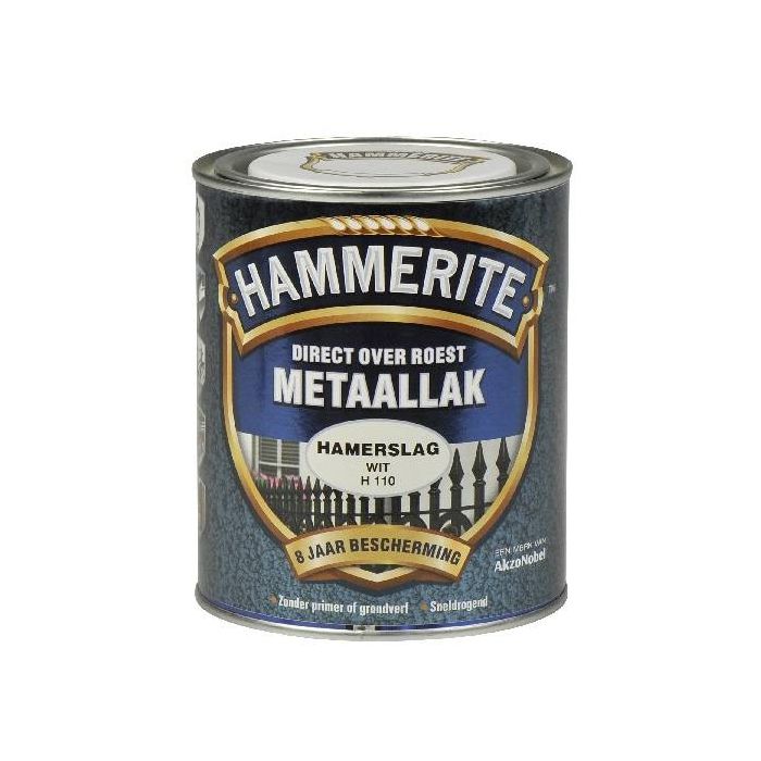 Hammerite Metaallak hamerslag H110 wit 750ML