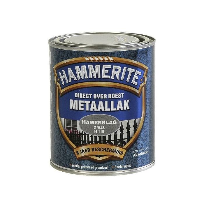 Hammerite Metaallak hamerslag H118 grijs 750ML