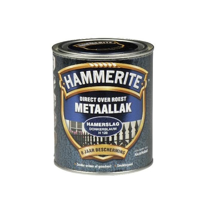 Hammerite Metaallak hamerslag H128 donker blauw 750ML