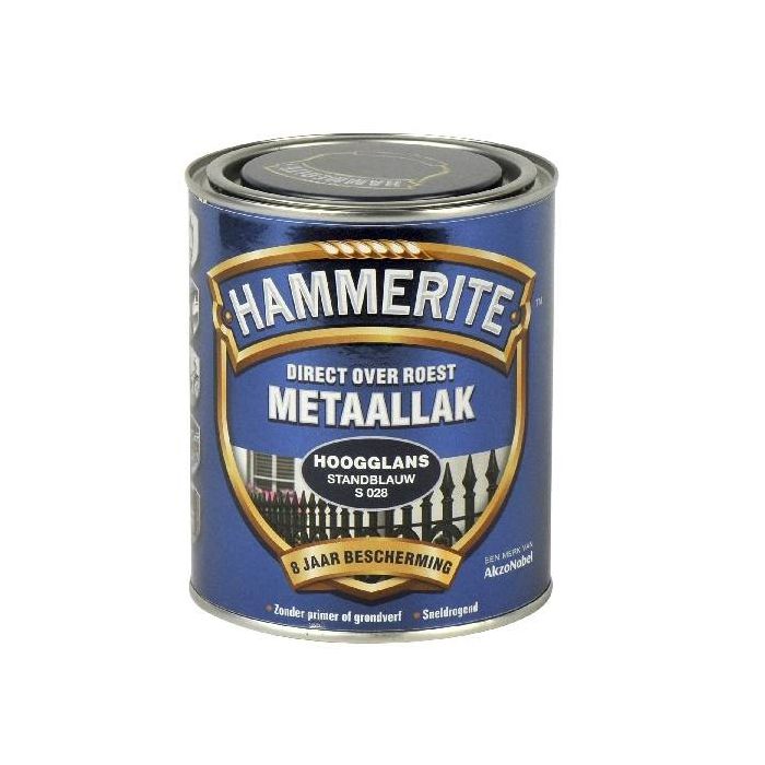 Hammerite Metaallak hoogglans S028 stand blauw 750ML